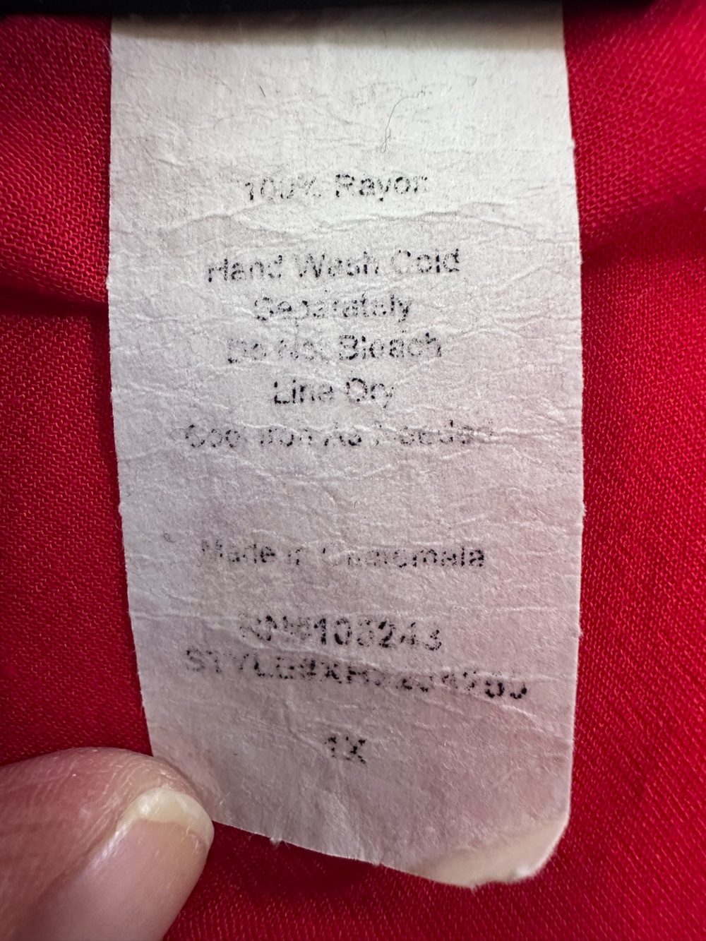 bobeau Red Multi-Pattern Geometric Raglan Blouse - Picture 14 of 15